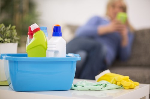 Staff member trained in careful carpet cleaning methods and equipment use